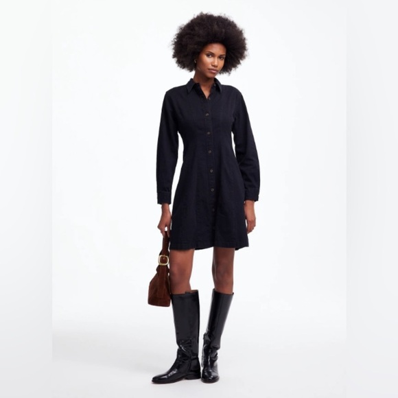 Madewell Denim Seamed Mini Dress - Picture 2 of 10
